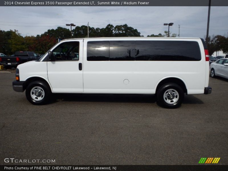 Summit White / Medium Pewter 2014 Chevrolet Express 3500 Passenger Extended LT
