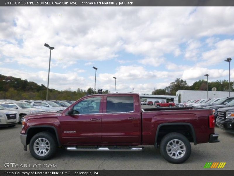 Sonoma Red Metallic / Jet Black 2015 GMC Sierra 1500 SLE Crew Cab 4x4