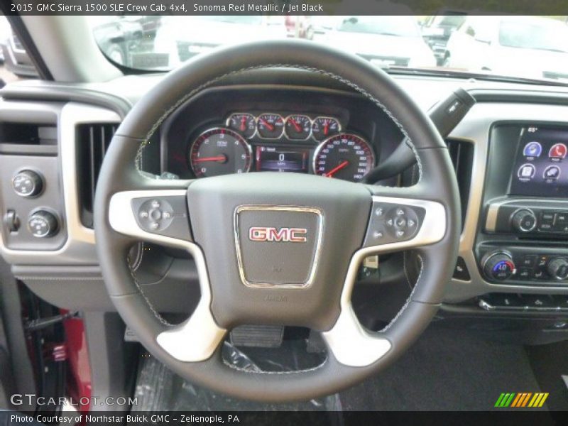 Sonoma Red Metallic / Jet Black 2015 GMC Sierra 1500 SLE Crew Cab 4x4