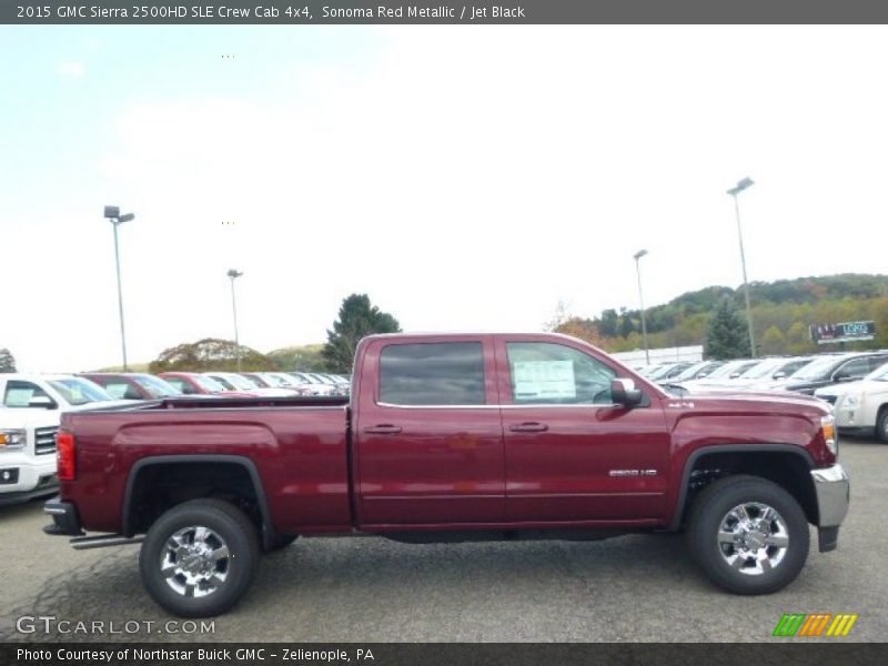 Sonoma Red Metallic / Jet Black 2015 GMC Sierra 2500HD SLE Crew Cab 4x4