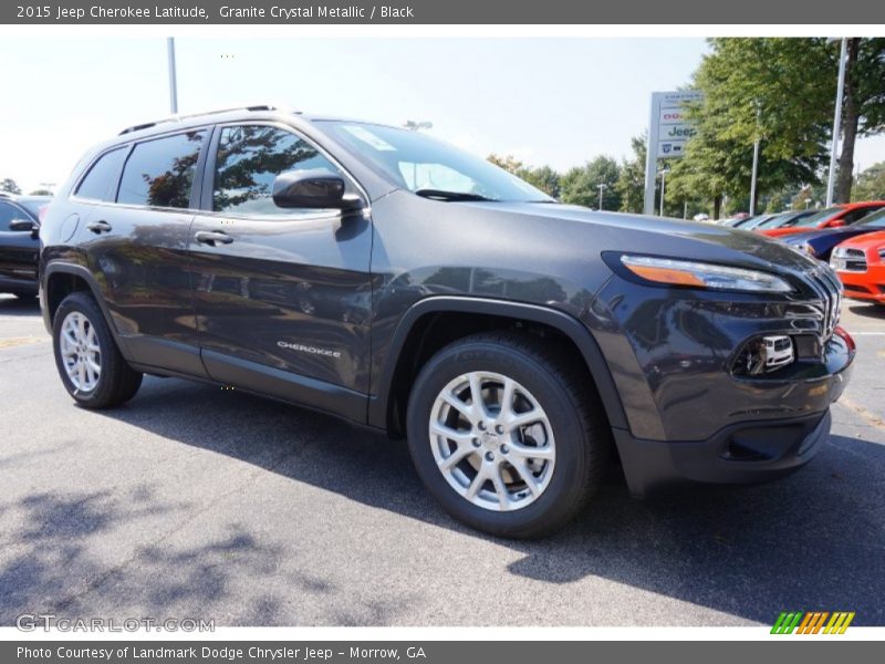 Granite Crystal Metallic / Black 2015 Jeep Cherokee Latitude