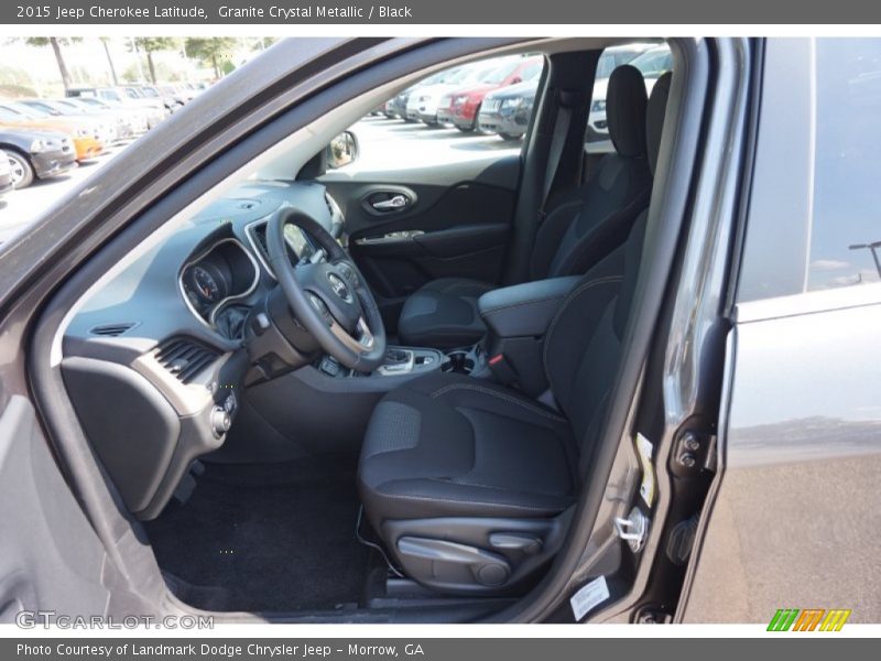 Granite Crystal Metallic / Black 2015 Jeep Cherokee Latitude