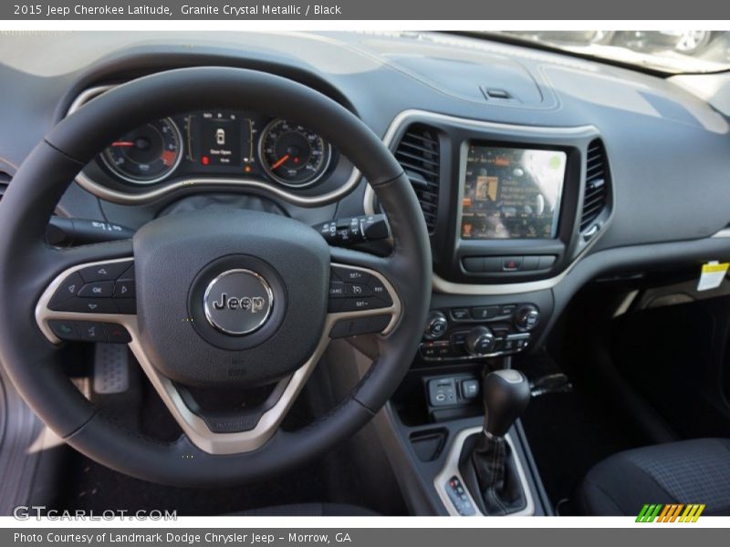 Granite Crystal Metallic / Black 2015 Jeep Cherokee Latitude