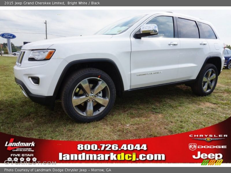 Bright White / Black 2015 Jeep Grand Cherokee Limited