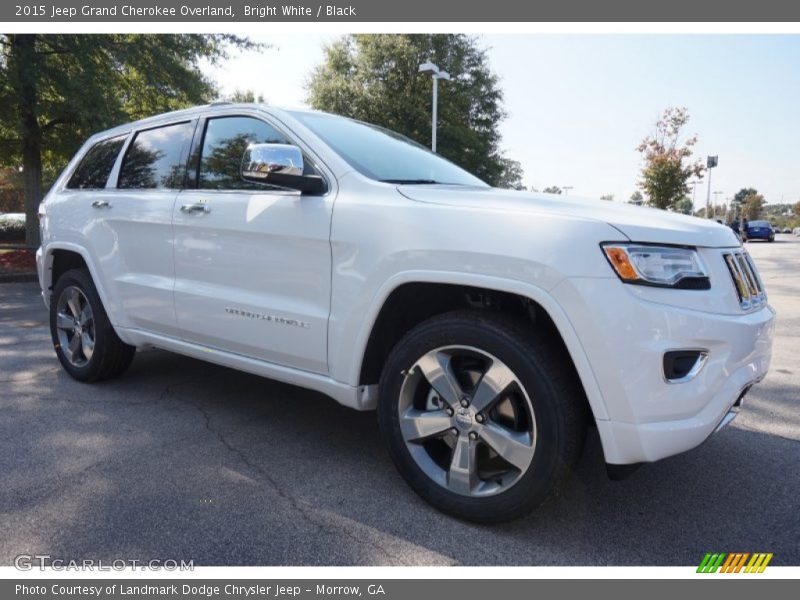 Bright White / Black 2015 Jeep Grand Cherokee Overland