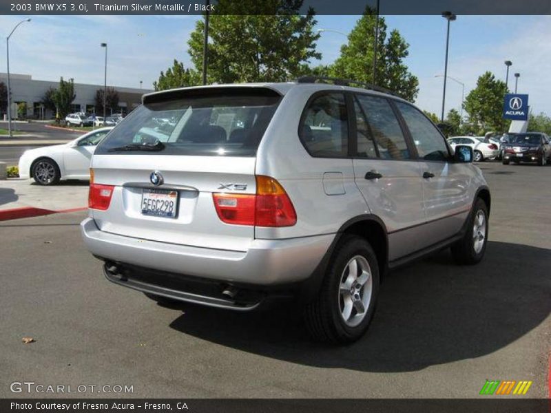 Titanium Silver Metallic / Black 2003 BMW X5 3.0i