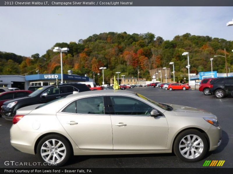 Champagne Silver Metallic / Cocoa/Light Neutral 2013 Chevrolet Malibu LT
