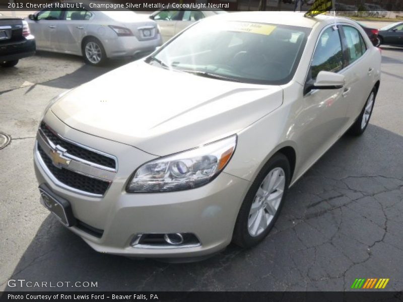 Champagne Silver Metallic / Cocoa/Light Neutral 2013 Chevrolet Malibu LT