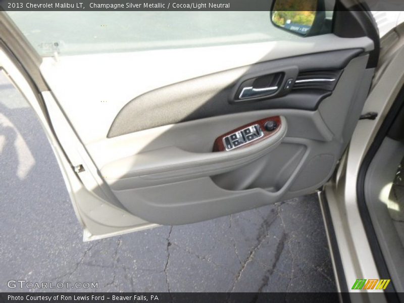Champagne Silver Metallic / Cocoa/Light Neutral 2013 Chevrolet Malibu LT