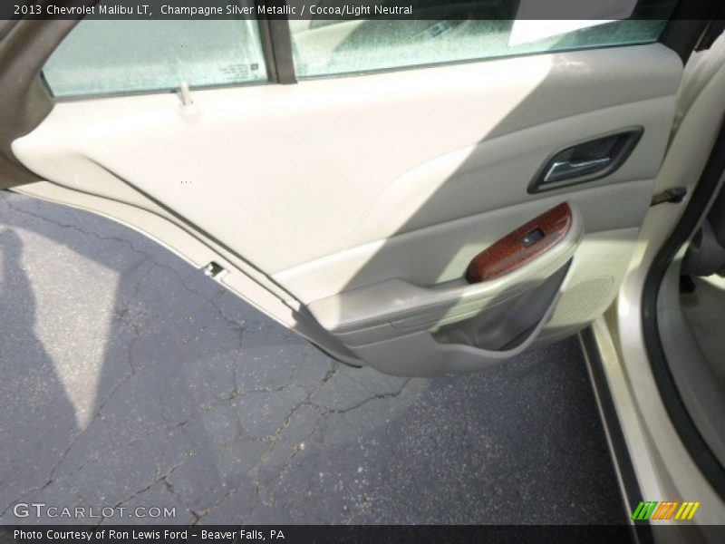 Champagne Silver Metallic / Cocoa/Light Neutral 2013 Chevrolet Malibu LT