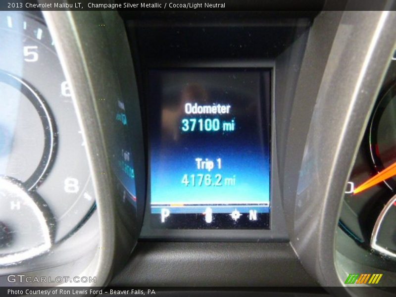 Champagne Silver Metallic / Cocoa/Light Neutral 2013 Chevrolet Malibu LT