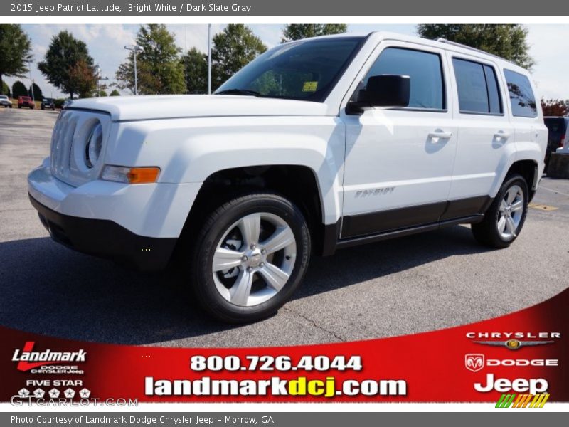 Bright White / Dark Slate Gray 2015 Jeep Patriot Latitude