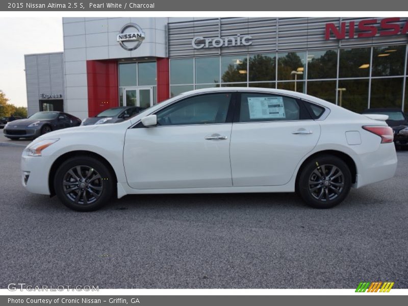 Pearl White / Charcoal 2015 Nissan Altima 2.5 S