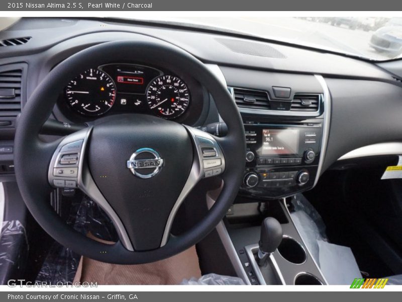 Pearl White / Charcoal 2015 Nissan Altima 2.5 S