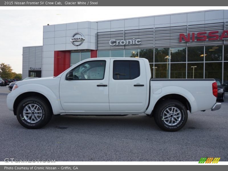 Glacier White / Steel 2015 Nissan Frontier SV Crew Cab