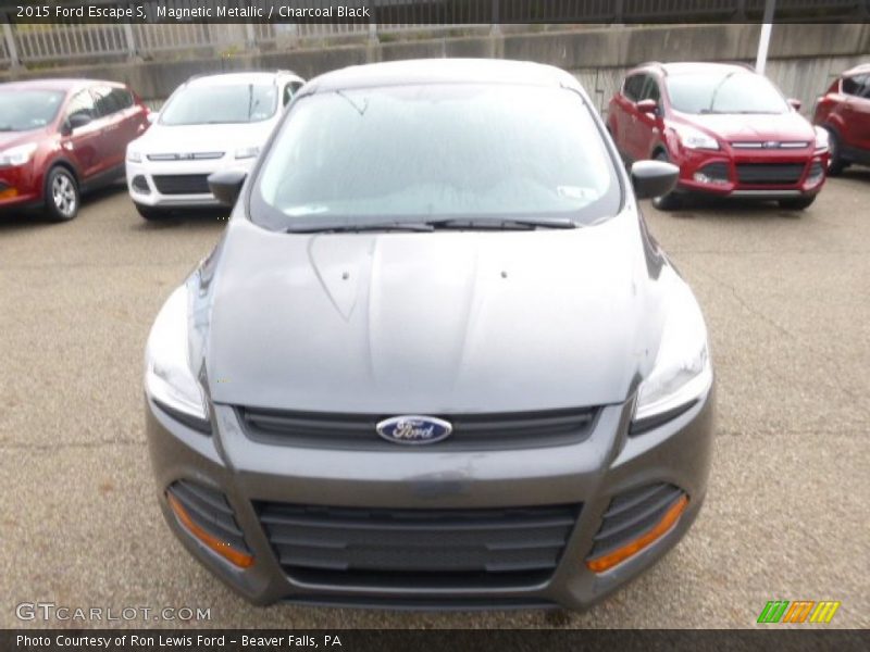 Magnetic Metallic / Charcoal Black 2015 Ford Escape S