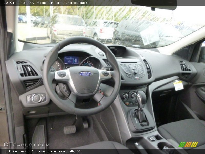 Magnetic Metallic / Charcoal Black 2015 Ford Escape S