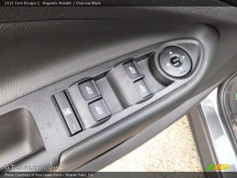Magnetic Metallic / Charcoal Black 2015 Ford Escape S