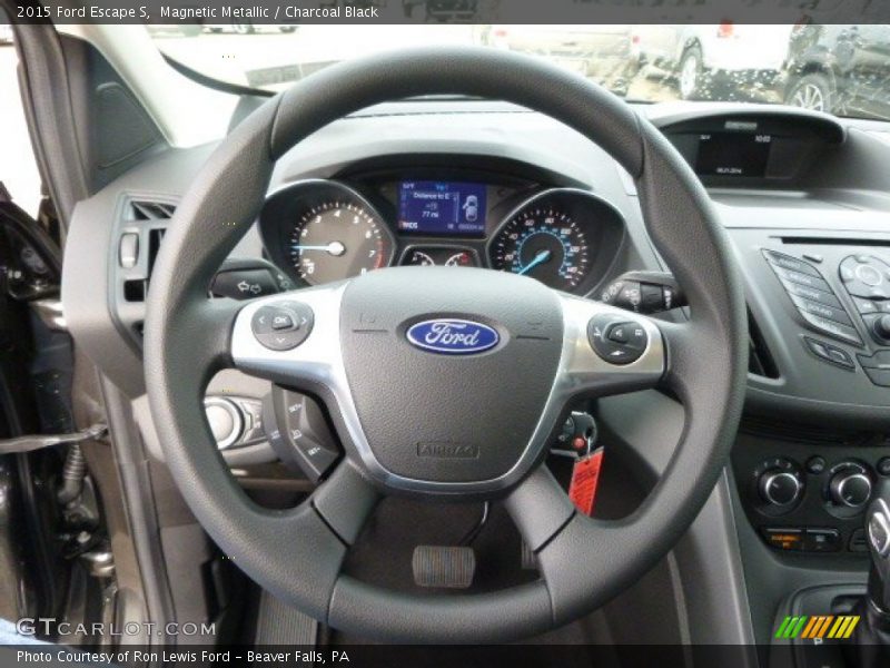 Magnetic Metallic / Charcoal Black 2015 Ford Escape S