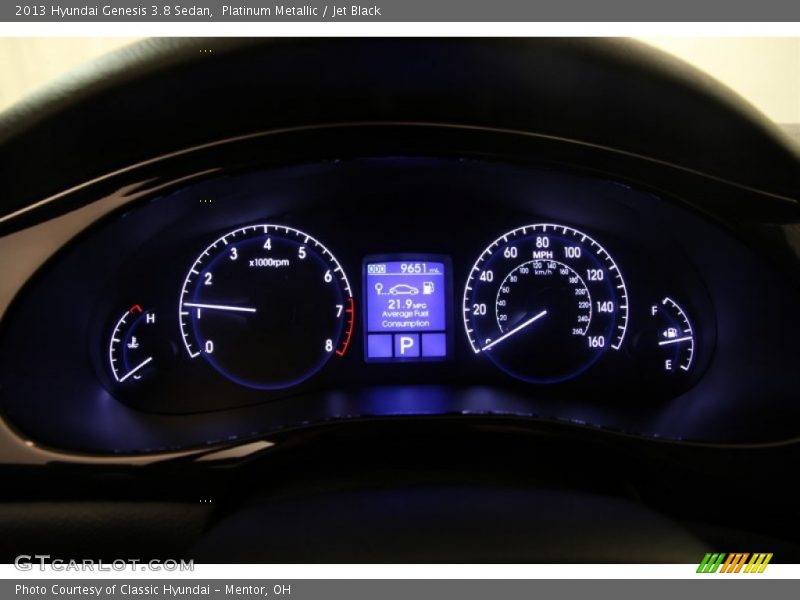 Platinum Metallic / Jet Black 2013 Hyundai Genesis 3.8 Sedan