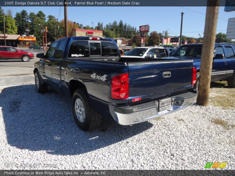 Patriot Blue Pearl / Medium Slate Gray 2005 Dodge Dakota SLT Club Cab 4x4