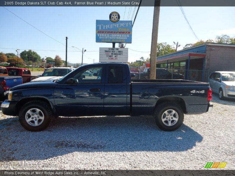 Patriot Blue Pearl / Medium Slate Gray 2005 Dodge Dakota SLT Club Cab 4x4