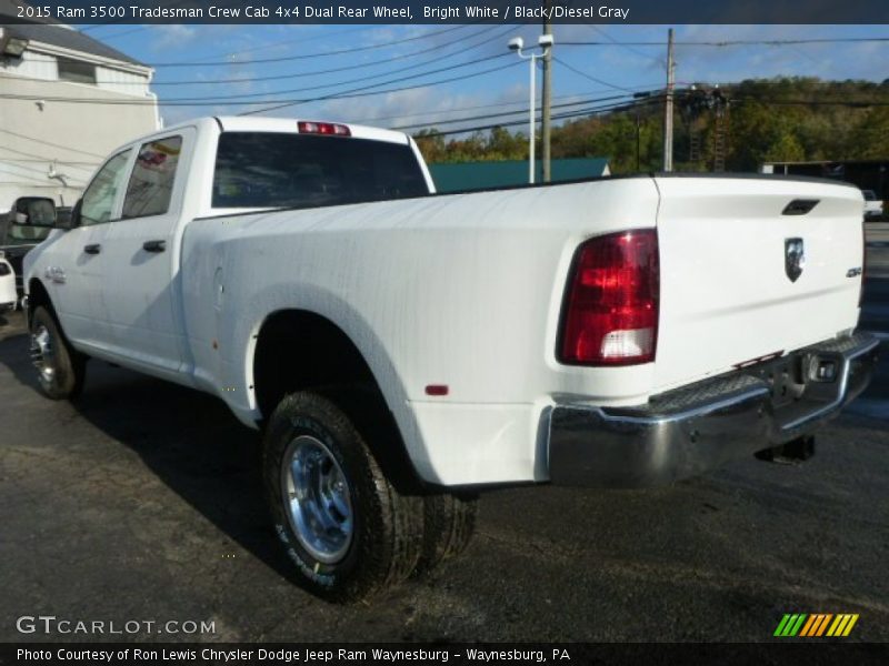 Bright White / Black/Diesel Gray 2015 Ram 3500 Tradesman Crew Cab 4x4 Dual Rear Wheel