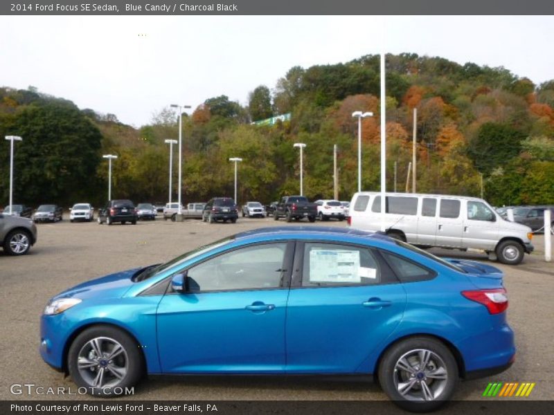 Blue Candy / Charcoal Black 2014 Ford Focus SE Sedan