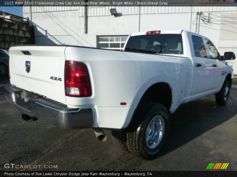 Bright White / Black/Diesel Gray 2015 Ram 3500 Tradesman Crew Cab 4x4 Dual Rear Wheel