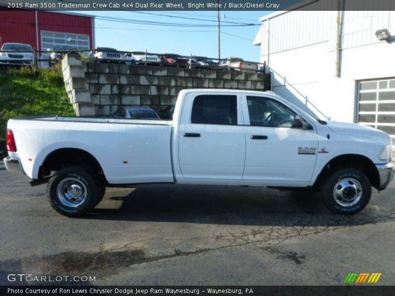 Bright White / Black/Diesel Gray 2015 Ram 3500 Tradesman Crew Cab 4x4 Dual Rear Wheel