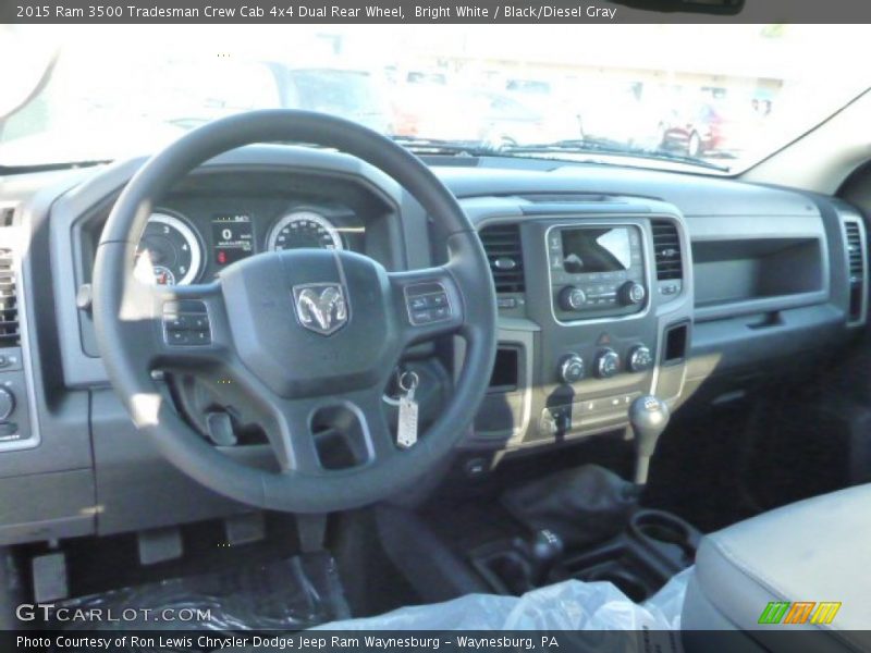 Bright White / Black/Diesel Gray 2015 Ram 3500 Tradesman Crew Cab 4x4 Dual Rear Wheel