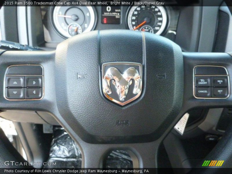 Bright White / Black/Diesel Gray 2015 Ram 3500 Tradesman Crew Cab 4x4 Dual Rear Wheel