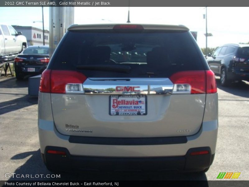 Gold Mist Metallic / Jet Black 2012 GMC Terrain SLE AWD