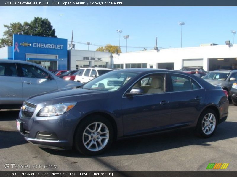 Blue Topaz Metallic / Cocoa/Light Neutral 2013 Chevrolet Malibu LT