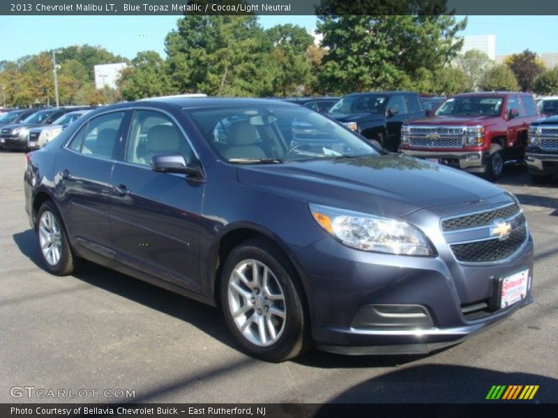 Blue Topaz Metallic / Cocoa/Light Neutral 2013 Chevrolet Malibu LT