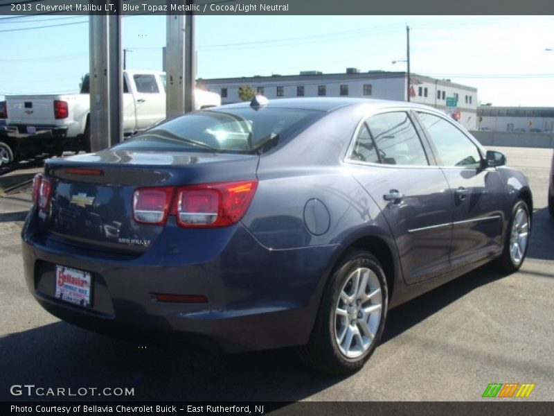 Blue Topaz Metallic / Cocoa/Light Neutral 2013 Chevrolet Malibu LT