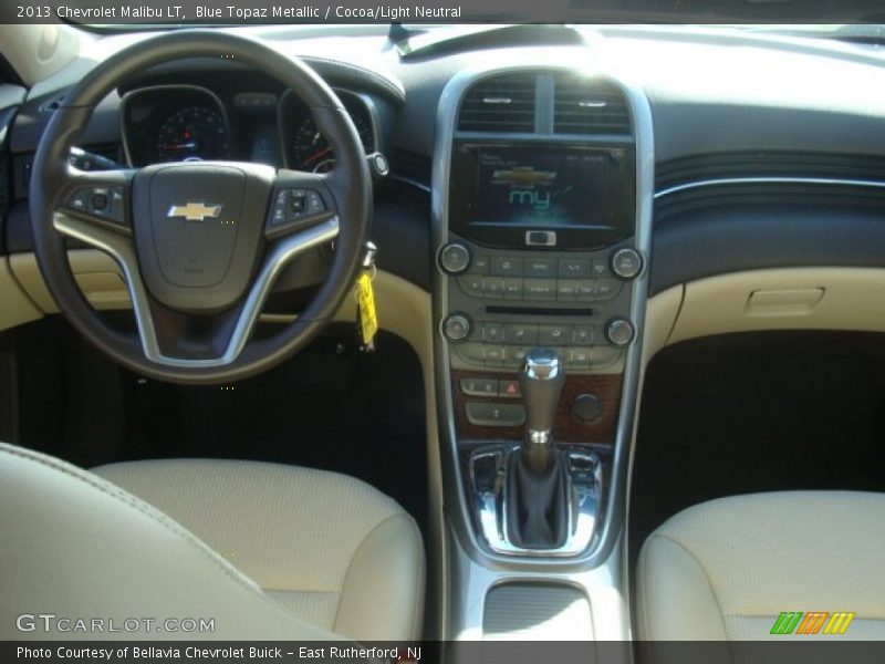 Blue Topaz Metallic / Cocoa/Light Neutral 2013 Chevrolet Malibu LT