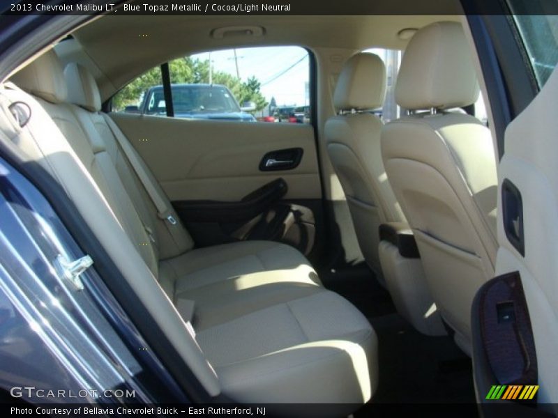 Blue Topaz Metallic / Cocoa/Light Neutral 2013 Chevrolet Malibu LT