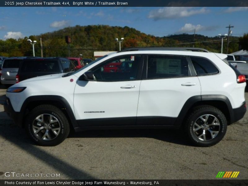 Bright White / Trailhawk Brown 2015 Jeep Cherokee Trailhawk 4x4