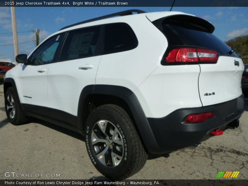 Bright White / Trailhawk Brown 2015 Jeep Cherokee Trailhawk 4x4