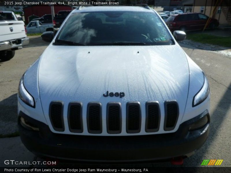Bright White / Trailhawk Brown 2015 Jeep Cherokee Trailhawk 4x4