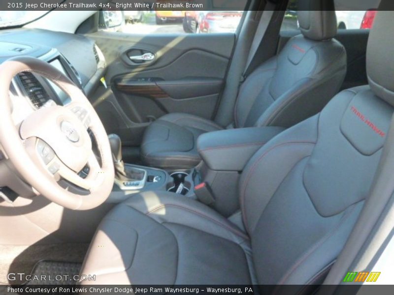Bright White / Trailhawk Brown 2015 Jeep Cherokee Trailhawk 4x4