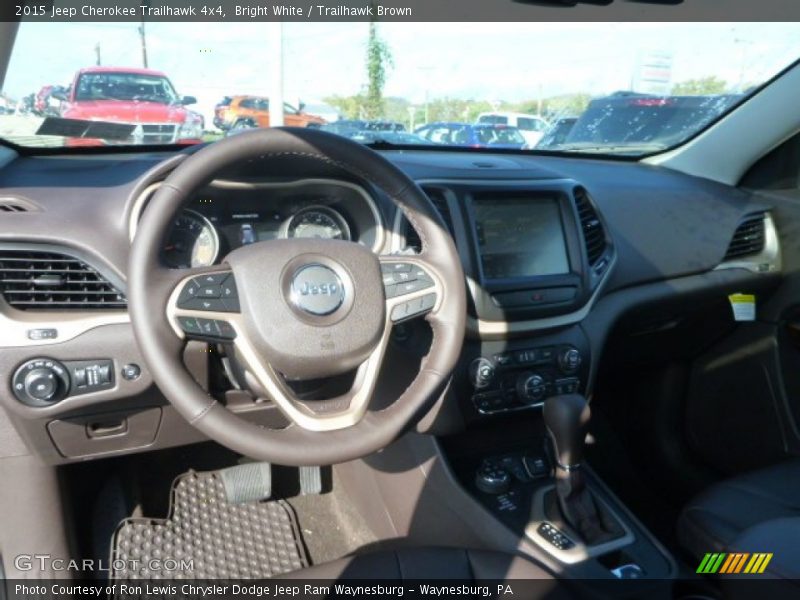 Bright White / Trailhawk Brown 2015 Jeep Cherokee Trailhawk 4x4