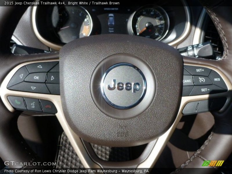 Bright White / Trailhawk Brown 2015 Jeep Cherokee Trailhawk 4x4