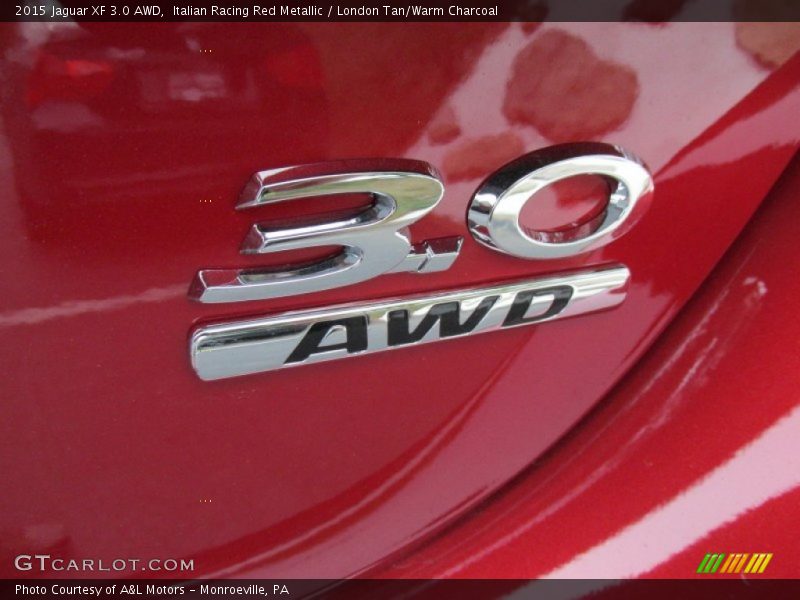 Italian Racing Red Metallic / London Tan/Warm Charcoal 2015 Jaguar XF 3.0 AWD