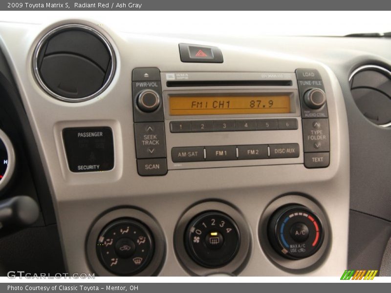 Radiant Red / Ash Gray 2009 Toyota Matrix S