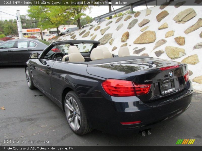 Imperial Blue Metallic / Venetian Beige 2015 BMW 4 Series 428i xDrive Convertible