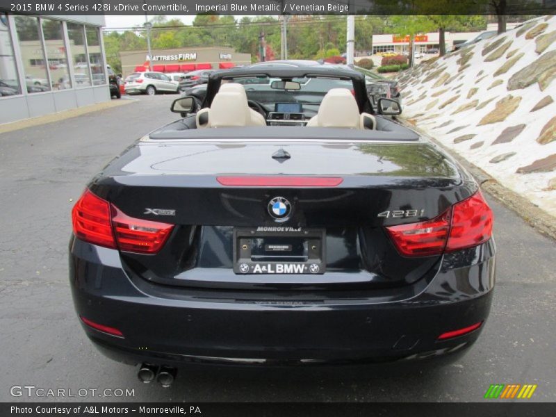 Imperial Blue Metallic / Venetian Beige 2015 BMW 4 Series 428i xDrive Convertible