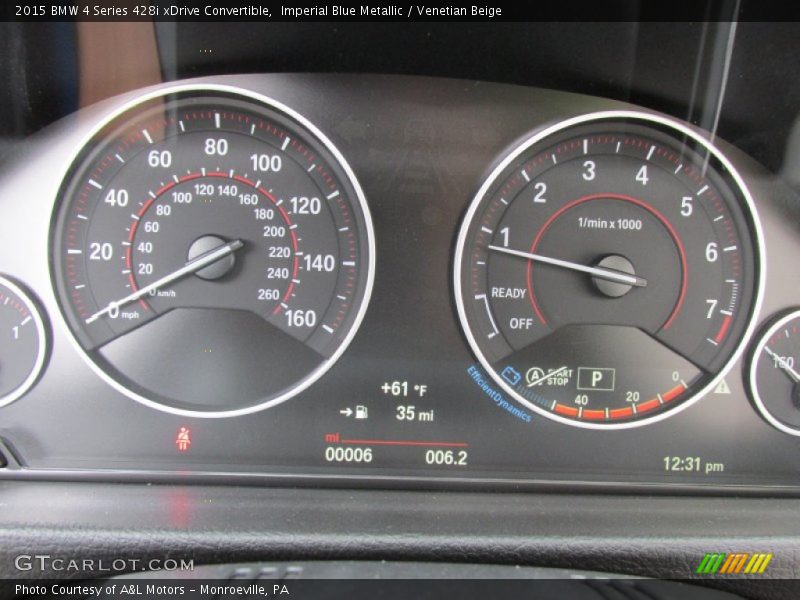 Imperial Blue Metallic / Venetian Beige 2015 BMW 4 Series 428i xDrive Convertible