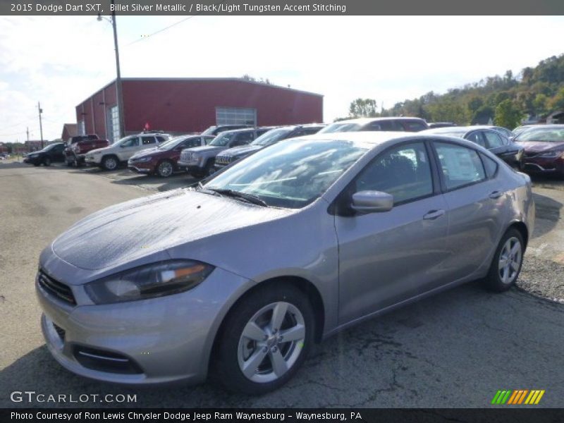 Billet Silver Metallic / Black/Light Tungsten Accent Stitching 2015 Dodge Dart SXT